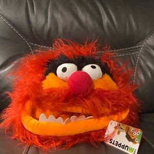 Disney Muppets Animal Plush Head - Red and Orange